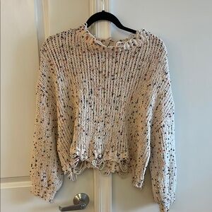 Speckled Cream Knit Sweater